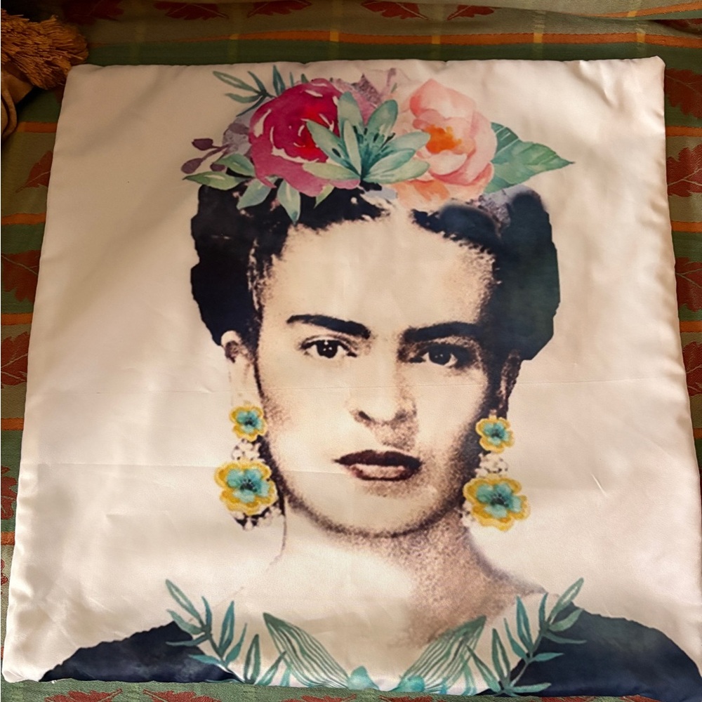 Frida Kahlo pillow cover with insert, new